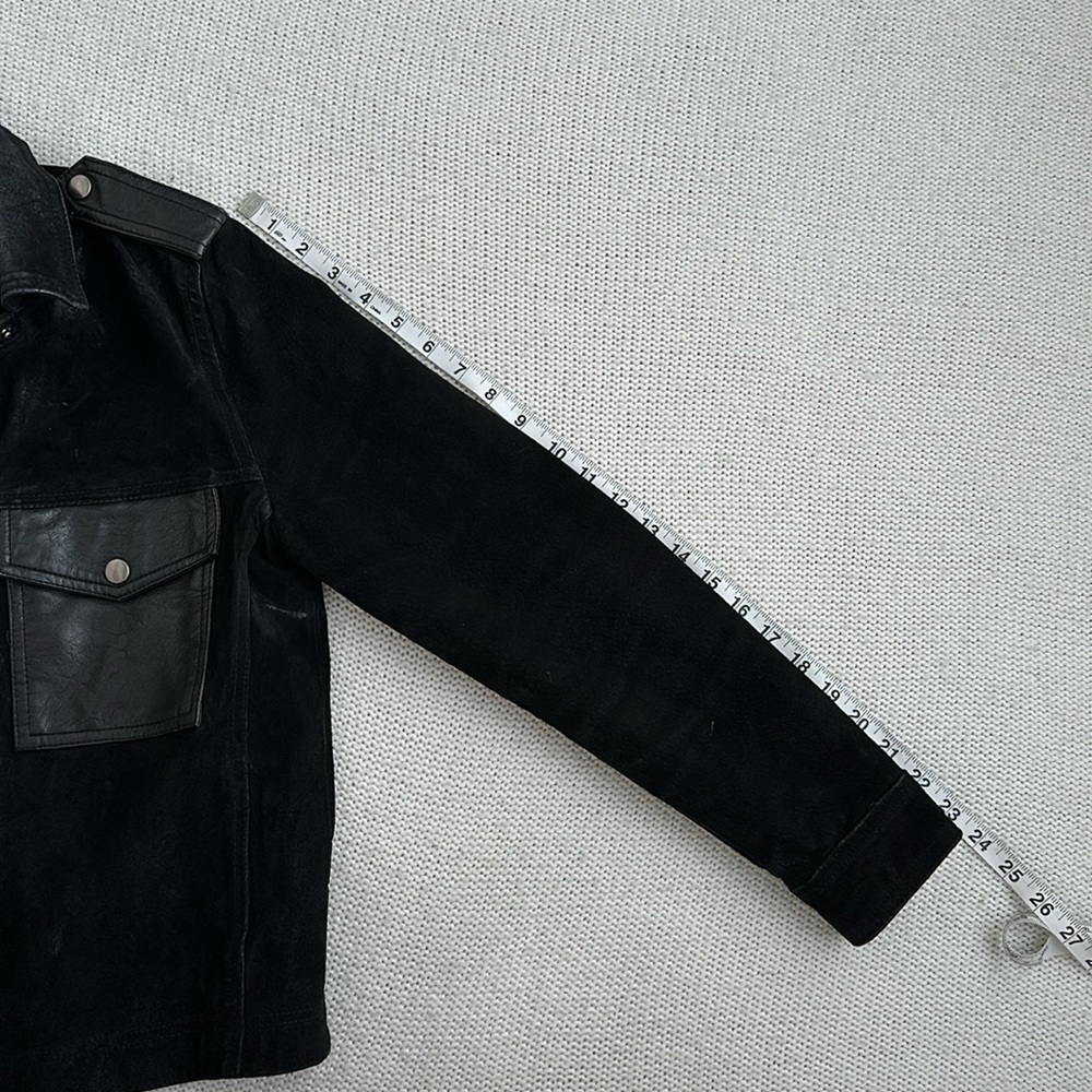 Forever 21 100% Pigskin Leather Jacket Black Size Medium - Picture 5 of 7
